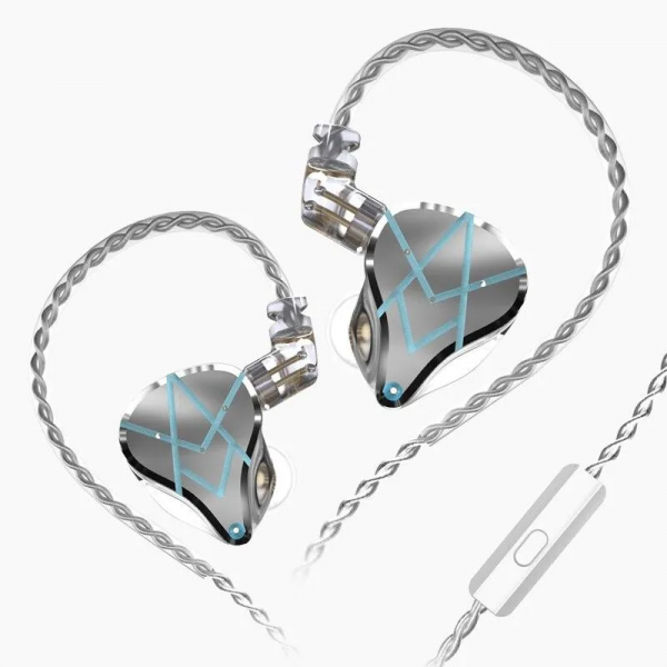 Наушники KZ ASX Mic Silver (1340250)