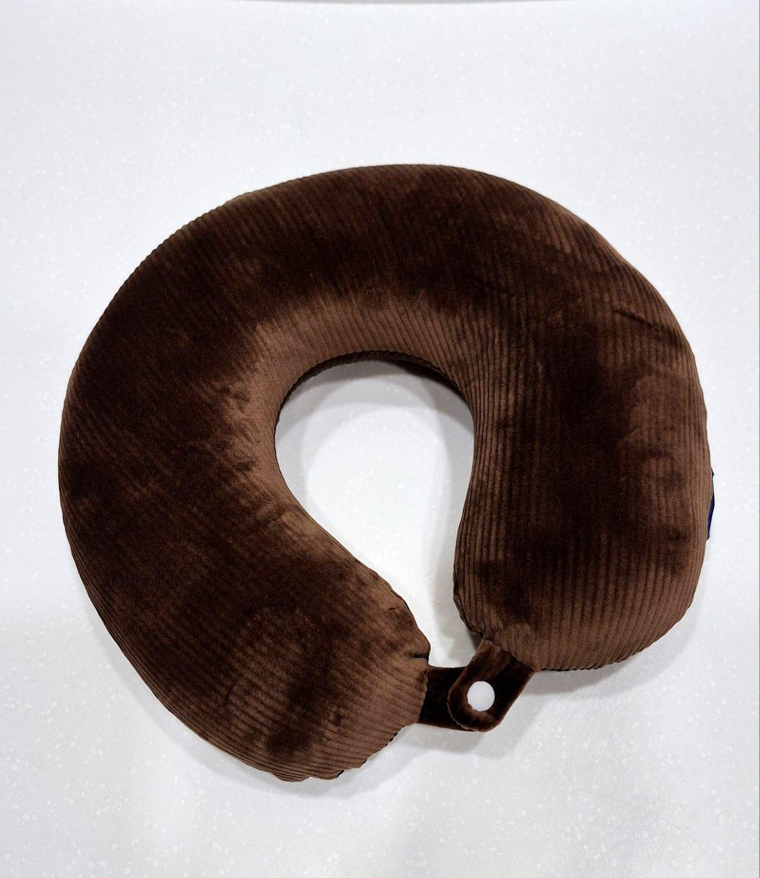 Подушка-рогалик дорожня Colorful Home з ефектом пам'яті Коричневий (721)