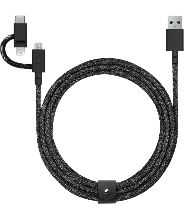 Кабель синхронизации Native Union Belt 2m Cable Universal, Cosmos Black (BELT-ULC-CS-BLK-NP)