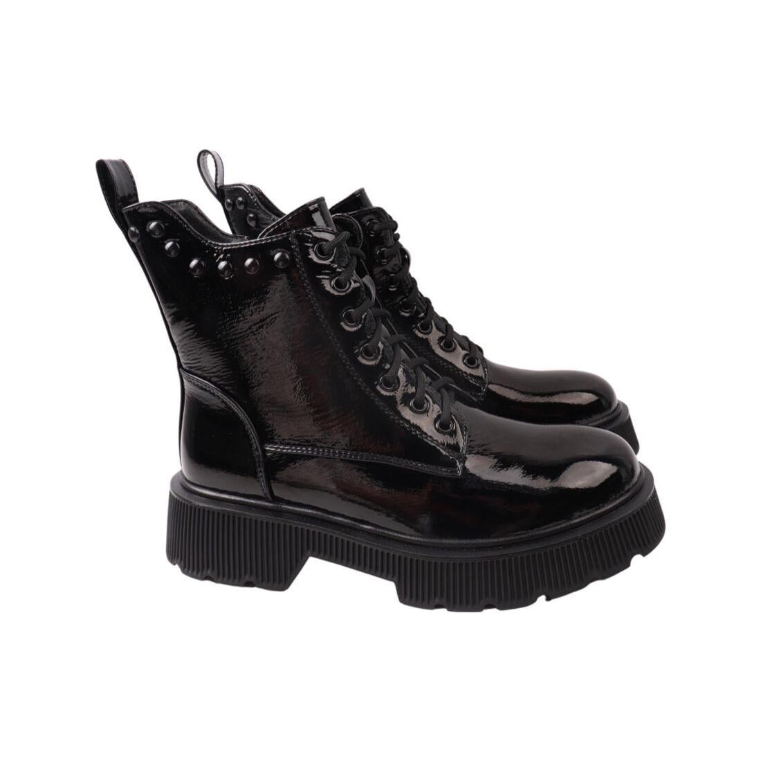 Ботинки женские Stefaniya nina из лаковой кожи р. 37 Черный (100-21DHC)