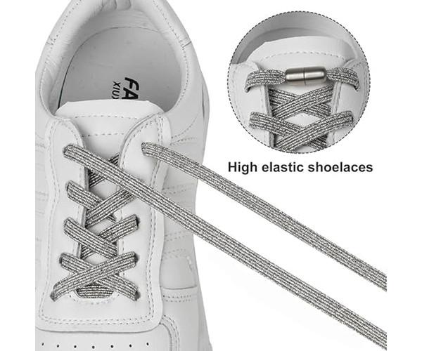 Шнурки перламутрові блискучі для взуття 1 м Срібний - фото 3 Шнурки перламутрові блискучі для взуття 1 м Срібний - фото 3