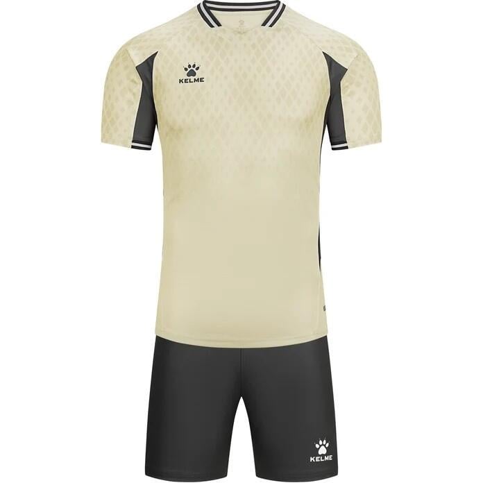 Комплект футбольної форми Kelme L Бежево-чорний (8551ZB11087.9709)
