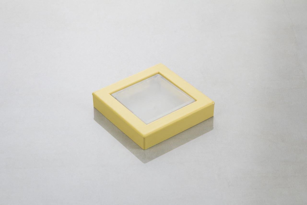 Мебельная ручка Poliplast РП-29 Желтый матовый с прозрачной вставкой (16826)