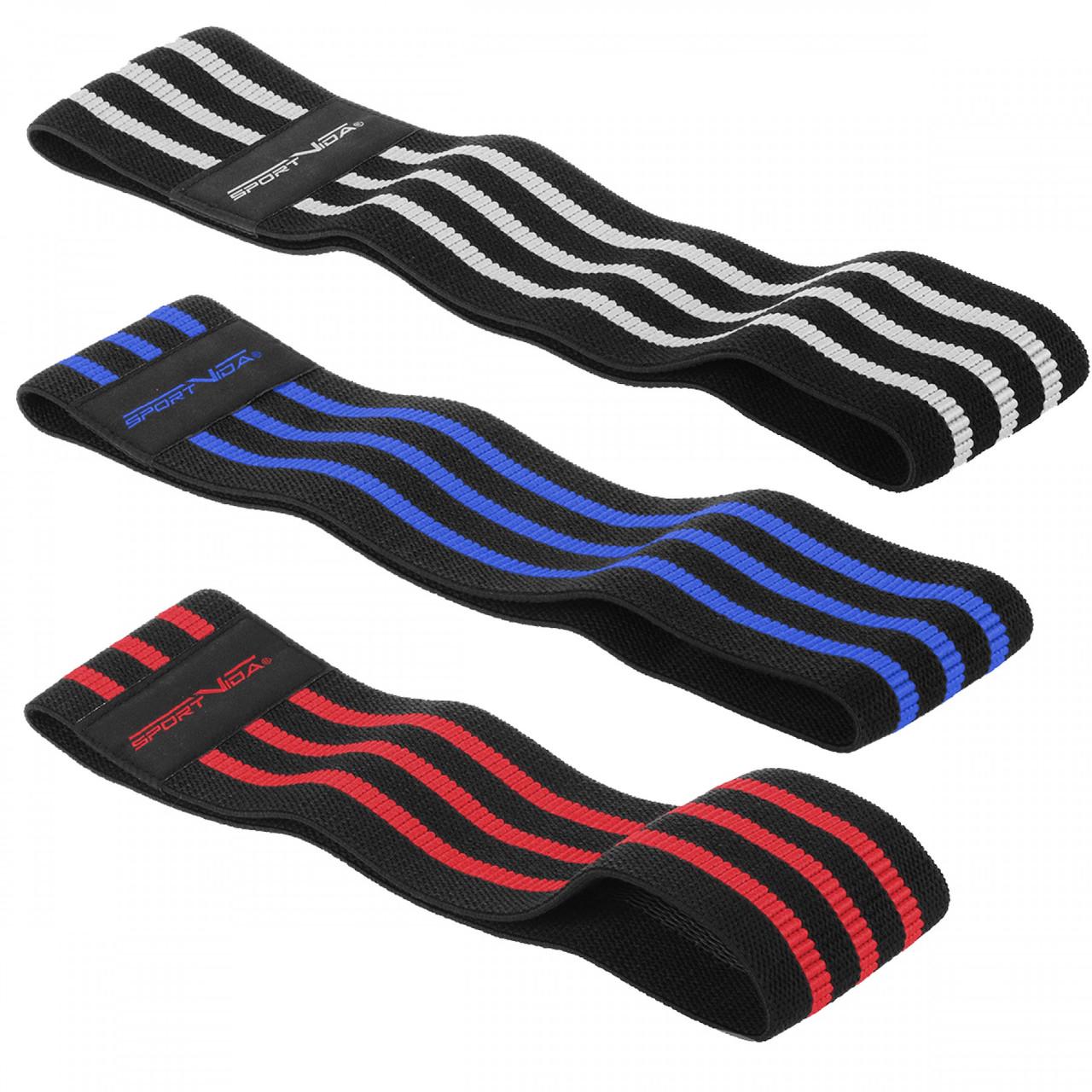 ᐉ Резинка для фитнеса и спорта SportVida Hip Band SV-HK0366 3 шт. тканевая