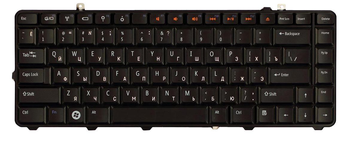 Клавиатура для ноутбука Dell Studio 1555/1557/1558 Fn клавиши 1535/1536/1537 Black