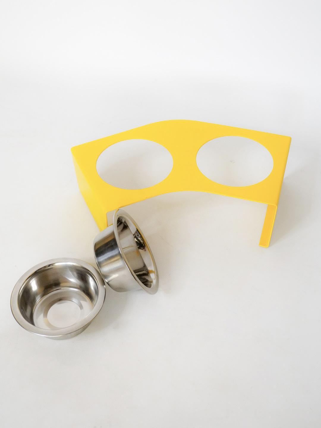 Кормушка Pet table подставка для собак малых пород на 2 миски металл 100 мм 0,45 л Желтый (1024021с) - фото 3 Кормушка Pet table подставка для собак малых пород на 2 миски металл 100 мм 0,45 л Желтый (1024021с) - фото 3