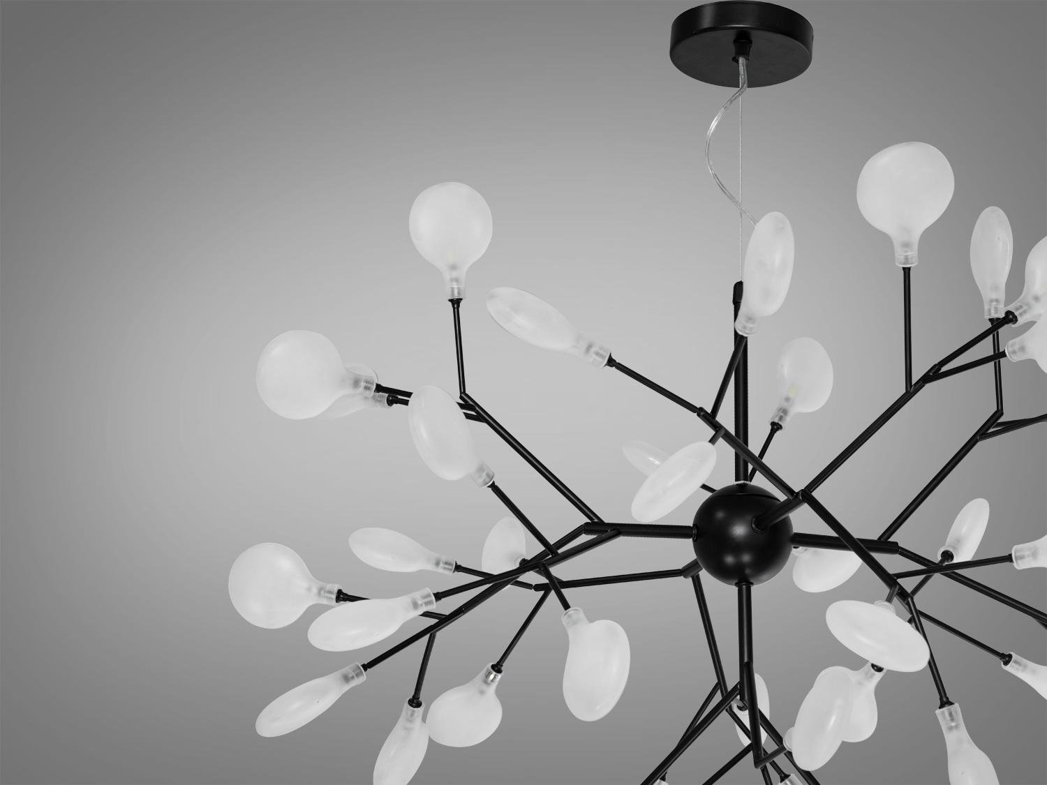 Люстра подвесная Светлячок 45 ламп Черный (887-45A BK) - фото 2 Люстра подвесная Светлячок 45 ламп Черный (887-45A BK) - фото 2