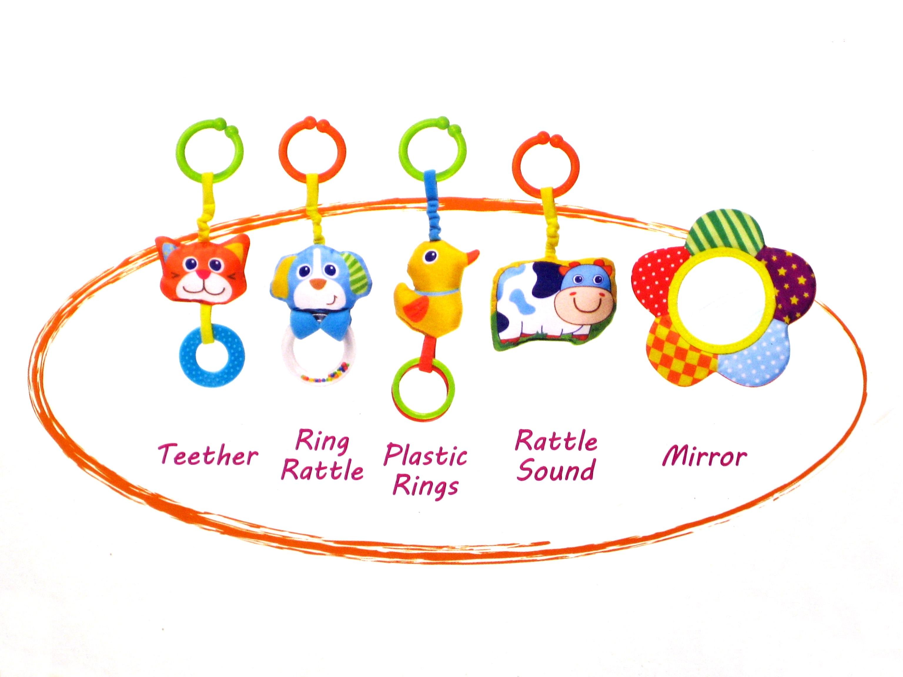 Килимок ігровий для малюків з брязкальцем/дзеркальцем/гризунками - фото 4 Килимок ігровий для малюків з брязкальцем/дзеркальцем/гризунками - фото 4