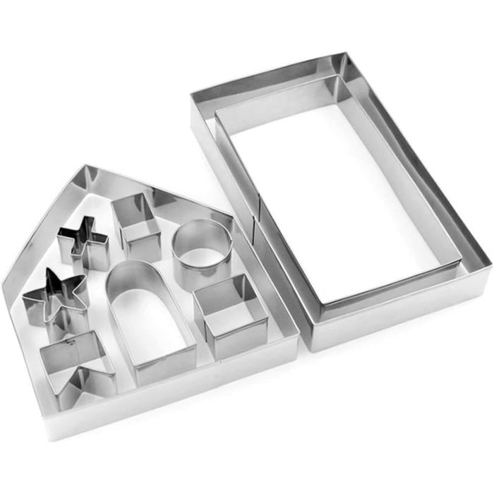 Набір форм для печива Baobiutin Пряниковий будиночок нержавіюча сталь 10 шт. (33972021)
