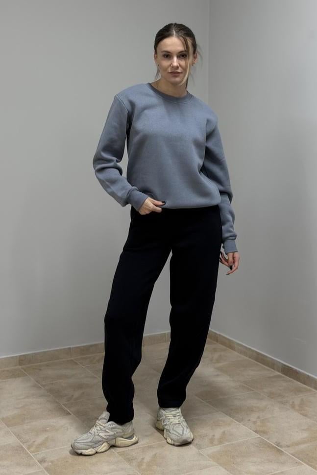 Світшот жіночий М116.4 з начосом XL Сірий (30665164) - фото 4 Світшот жіночий М116.4 з начосом XL Сірий (30665164) - фото 4