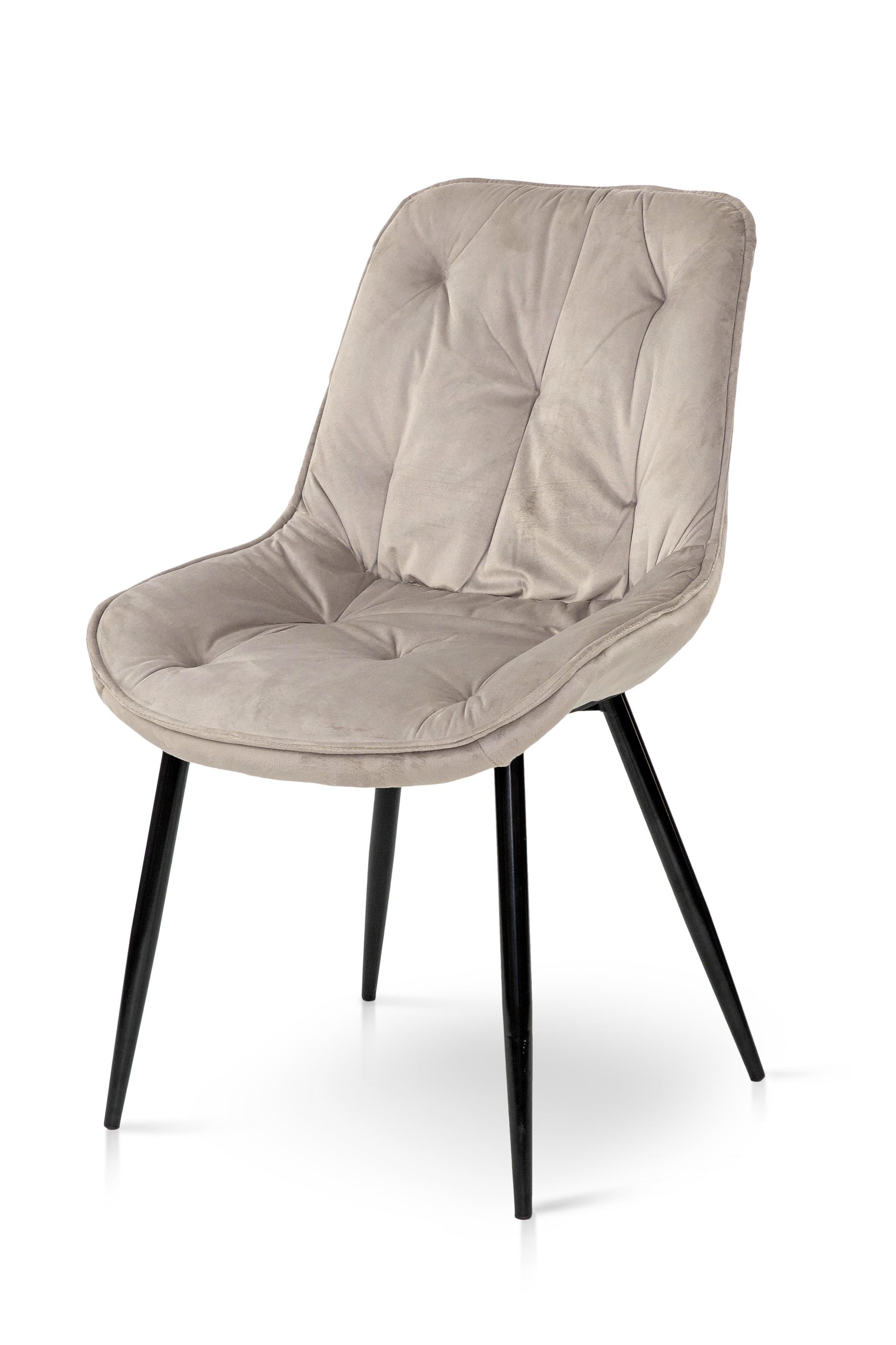 Кухонный стул Мікс Меблі Прадо-R металл/ткань велюр Бежевый/Черный (А0057240)