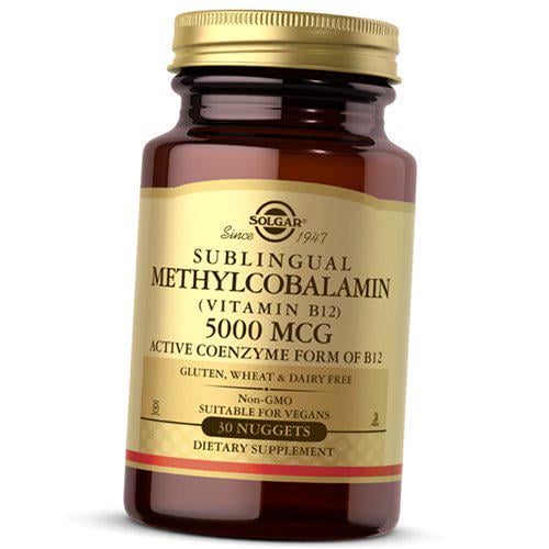 Витамины Solgar Sublingual Methylcobalamin 5000 мкг 30 табл. (36313084)