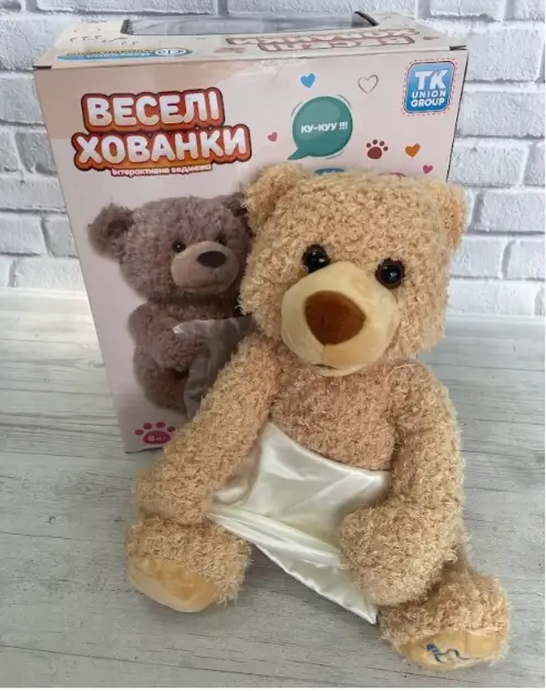 Інтерактивна іграшка м'яка TK Group Ведмедик "Веселі хованки" говорить українською (30101115) - фото 4 Інтерактивна іграшка м'яка TK Group Ведмедик "Веселі хованки" говорить українською (30101115) - фото 4