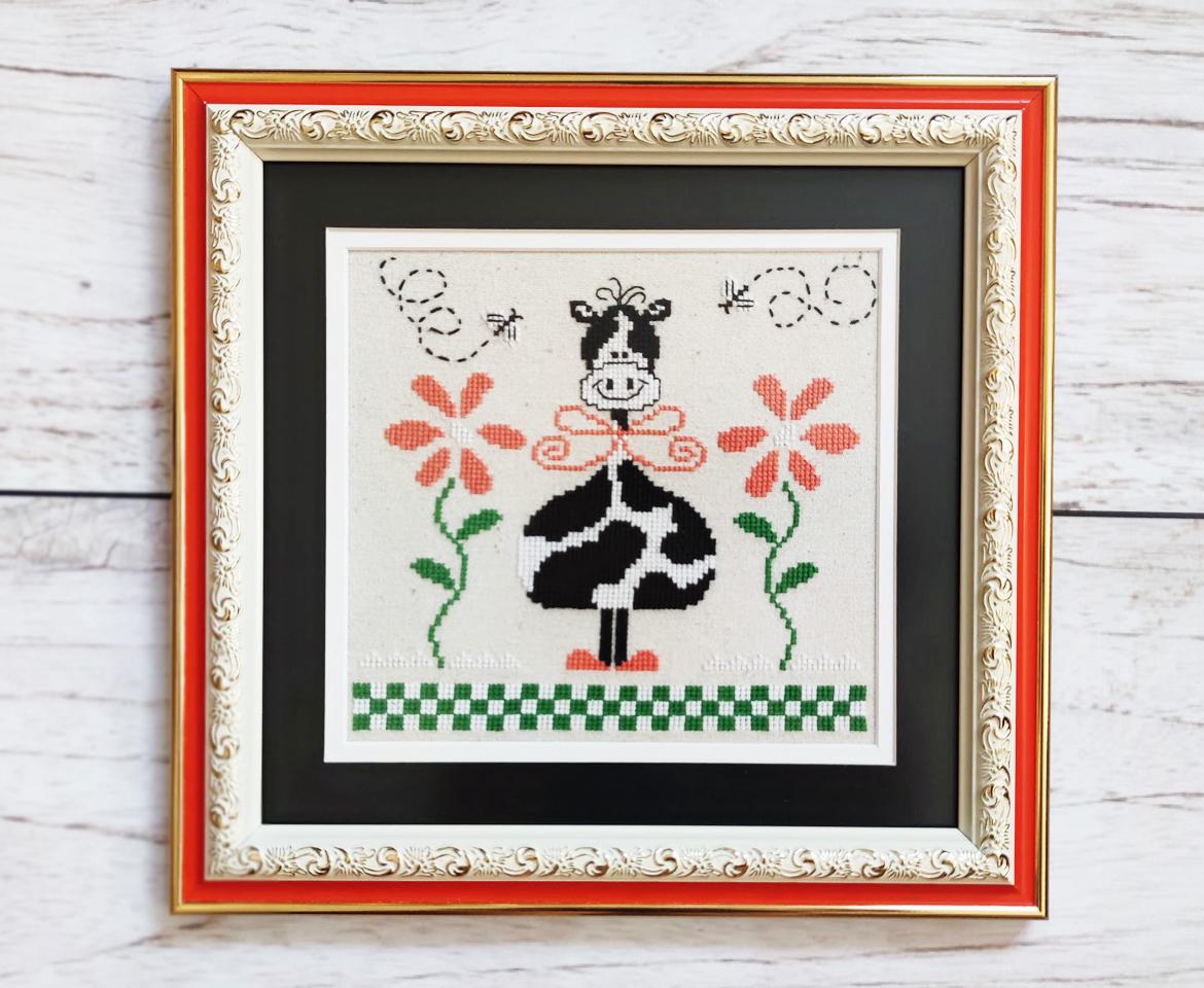 Картина вишита хрестом Корівка (1460661534)