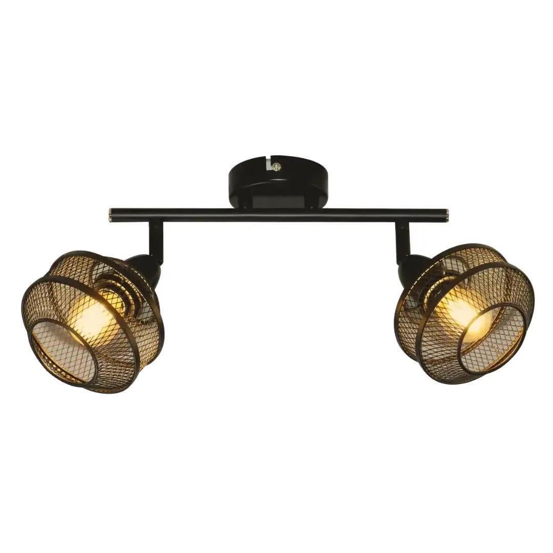 Светильник-спот двойной Velmax V-TPL-SP006-2 35W E27 Черный (28687972)