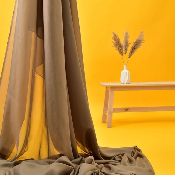 Тюль органза шелк IDEIA Изольда V-26548 2,93 м однотонный Мокко (2200003854251)