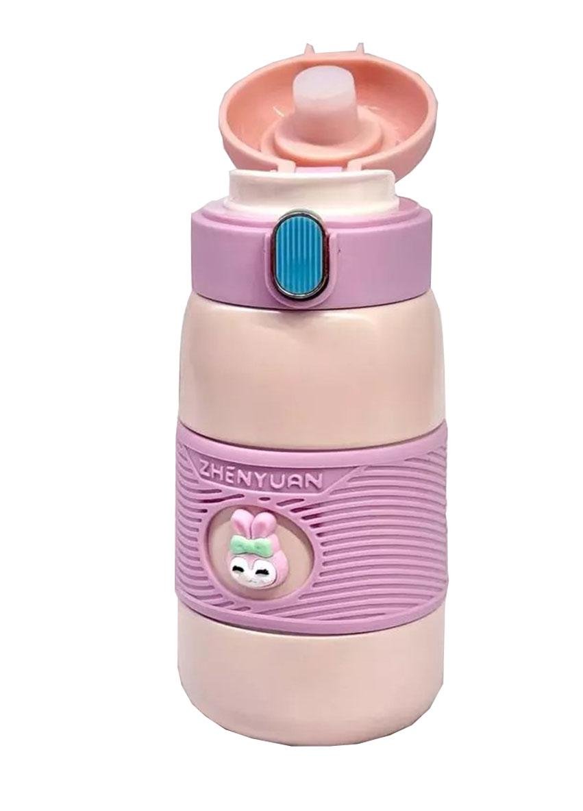 Термос дитячий 2в1 пляшечка для пиття зручне використання нержавіюча сталь 450 мл Рожевий (6692694SP)