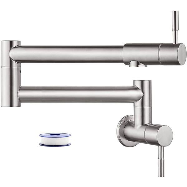 Кран для налива воды над плитой Сатин профиль круглый (37287)