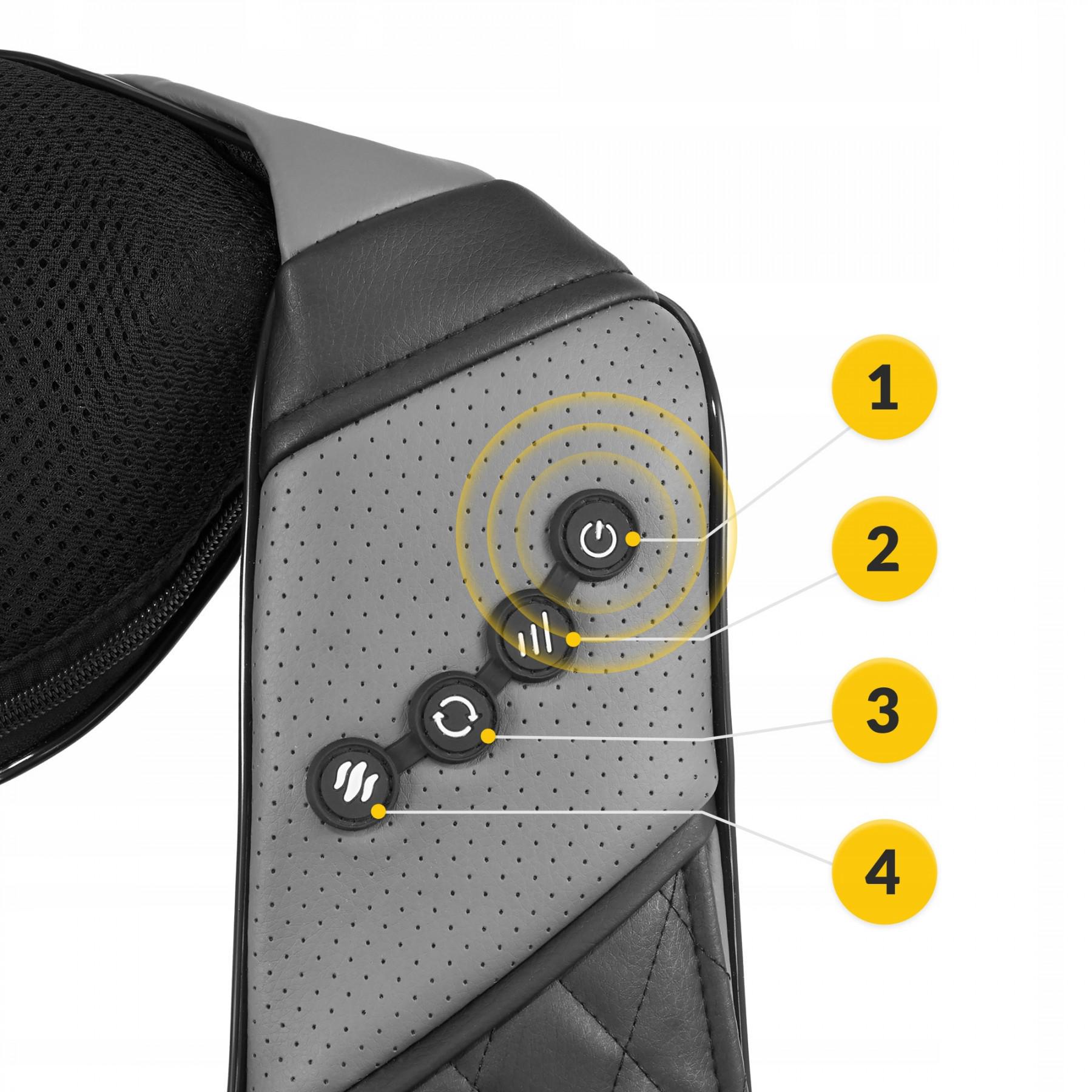 Массажер 4fizjo Shiatsu Luxury+ для шеи и спины Grey (4FJ0563) - фото 2 Массажер 4fizjo Shiatsu Luxury+ для шеи и спины Grey (4FJ0563) - фото 2