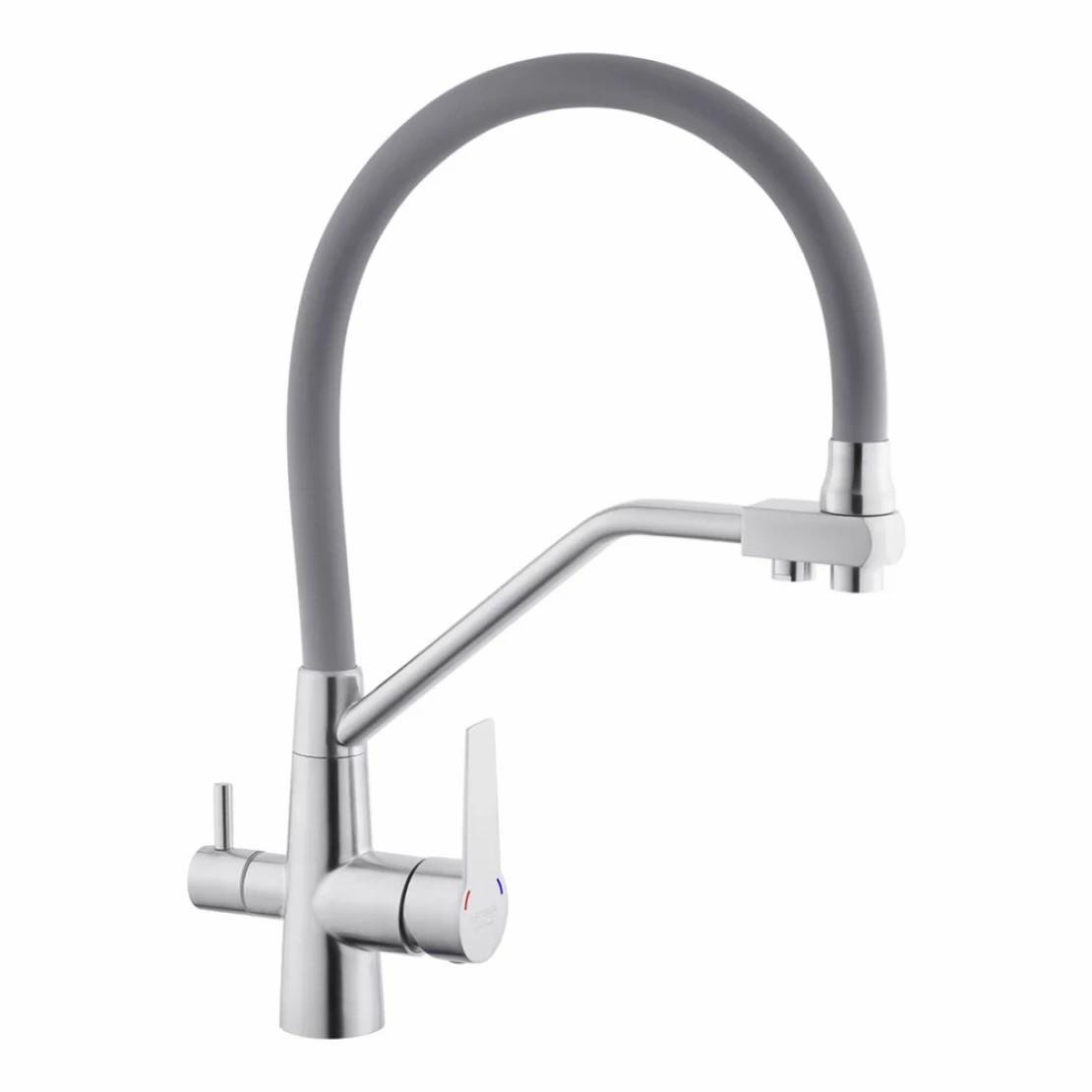 Смеситель для кухни с подключением к фильтру Kroner KRP Edelstahl Klassisch ESG03817GRA (CV027937)