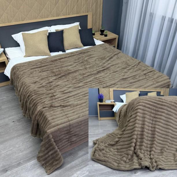 Покрывало VIP Шарпей в полоску 200х230 см Какао (87-144) - фото 6 Покрывало VIP Шарпей в полоску 200х230 см Какао (87-144) - фото 6