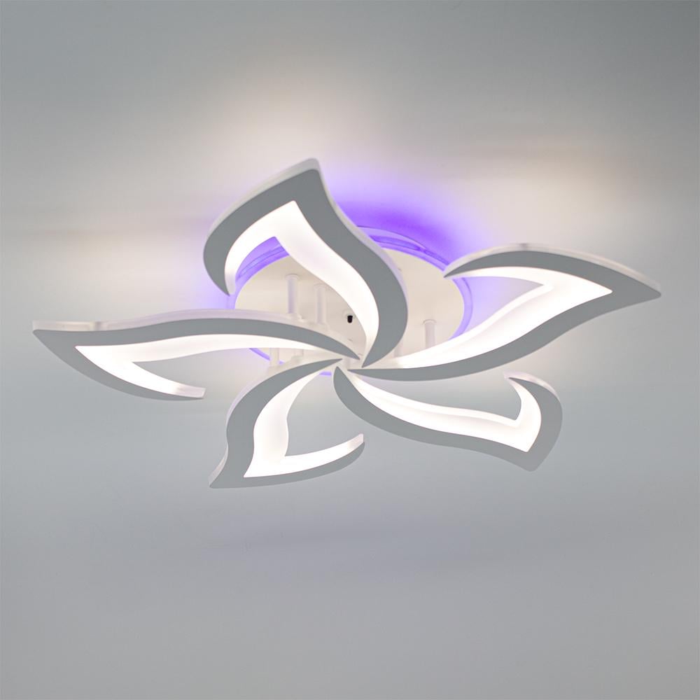 Люстра управляемая светодиодная ESLLSE ELLA RGB 50 Вт 5F 600x95 мм Белый (10615)