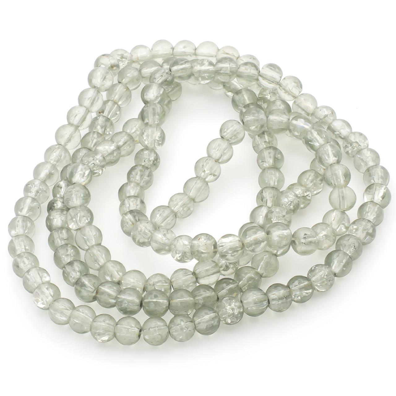 Бусины Битое стекло кракелюр 6 мм 80 см 145 шт. Серый/Прозрачный (БЖ0006р12) Бусины Битое стекло кракелюр 6 мм 80 см 145 шт. Серый/Прозрачный (БЖ0006р12)