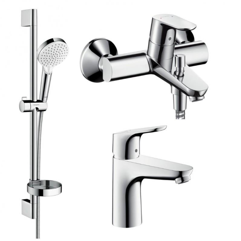 Набор смесителей для ванны 3в1 Hansgrohe Focus (1092019)