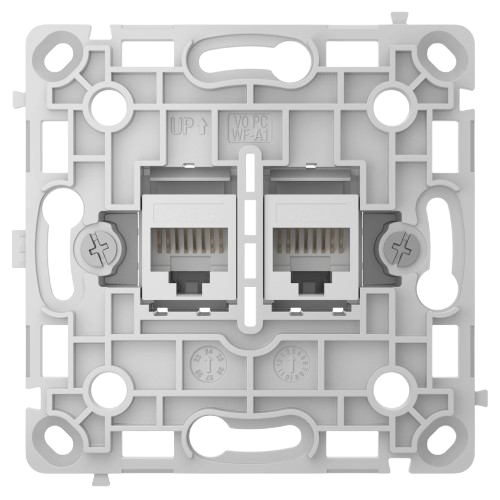 Механізм інтернет розетки Ajax OutletCore LAN vertical до 1 Гбіт/с CAT.5e та CAT.6 для 4K White (31022160)