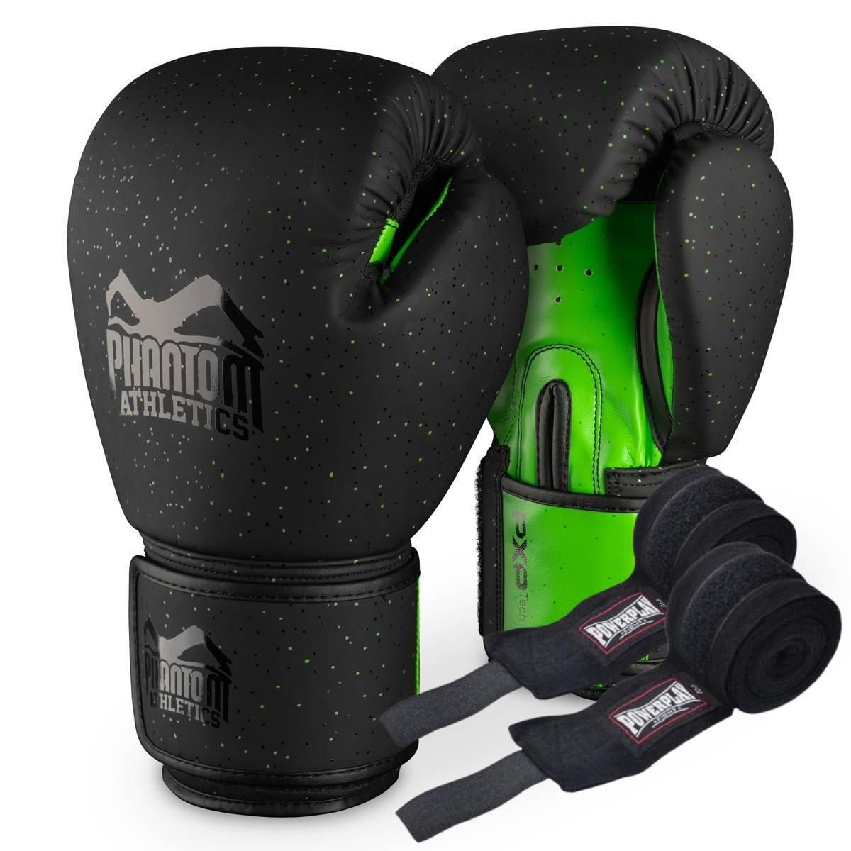 Боксерські рукавиці Phantom з бинтом 4 м 10 ун. Galaxy Black (PHBG2929-10)