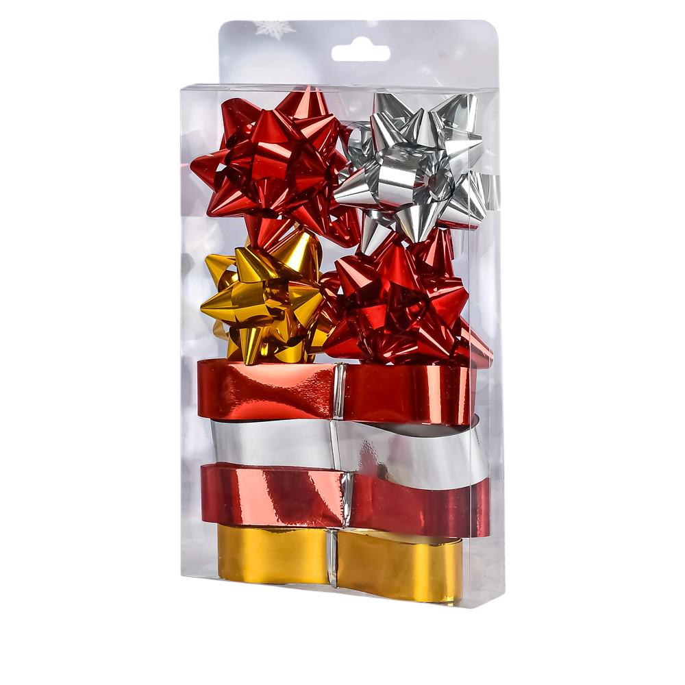 Декор праздничный Stenson R96079 в форме цветов 8 шт. 10,5х16,5 см Разноцветный (24998538)