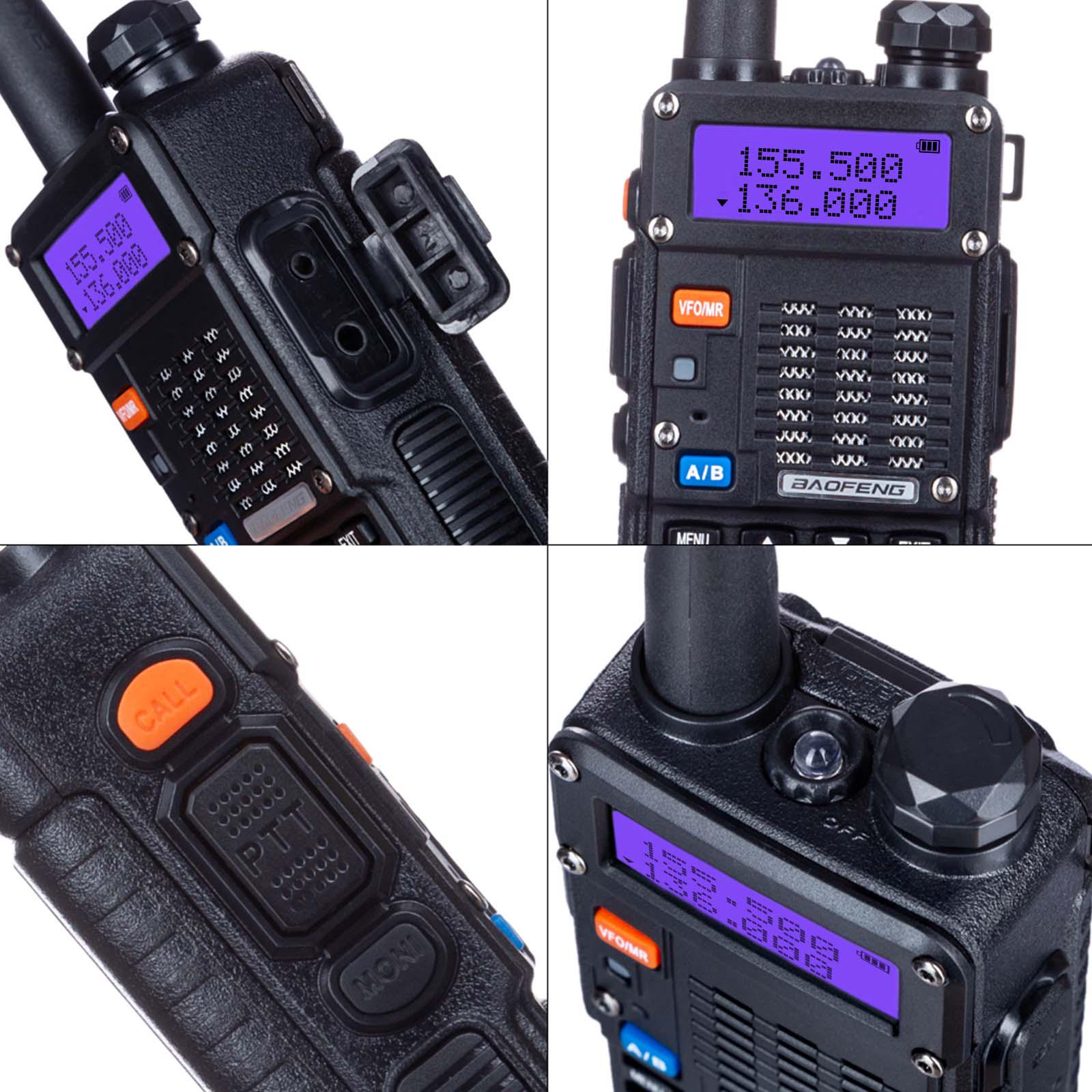 Рация двухдиапазонная Baofeng UV-5R MK5 UHF/VHF 8 Вт 1800 мАч (8143) - фото 7