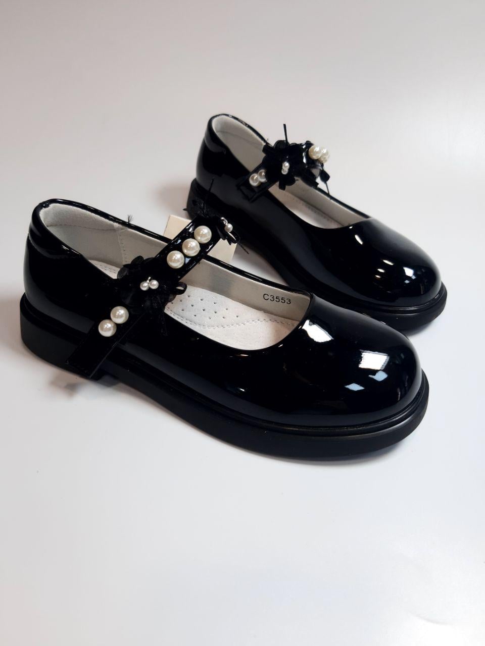 Туфли для девочки Apawwa р. 35 22,7 см Черный (3553 black) Туфли для девочки Apawwa р. 35 22,7 см Черный (3553 black)