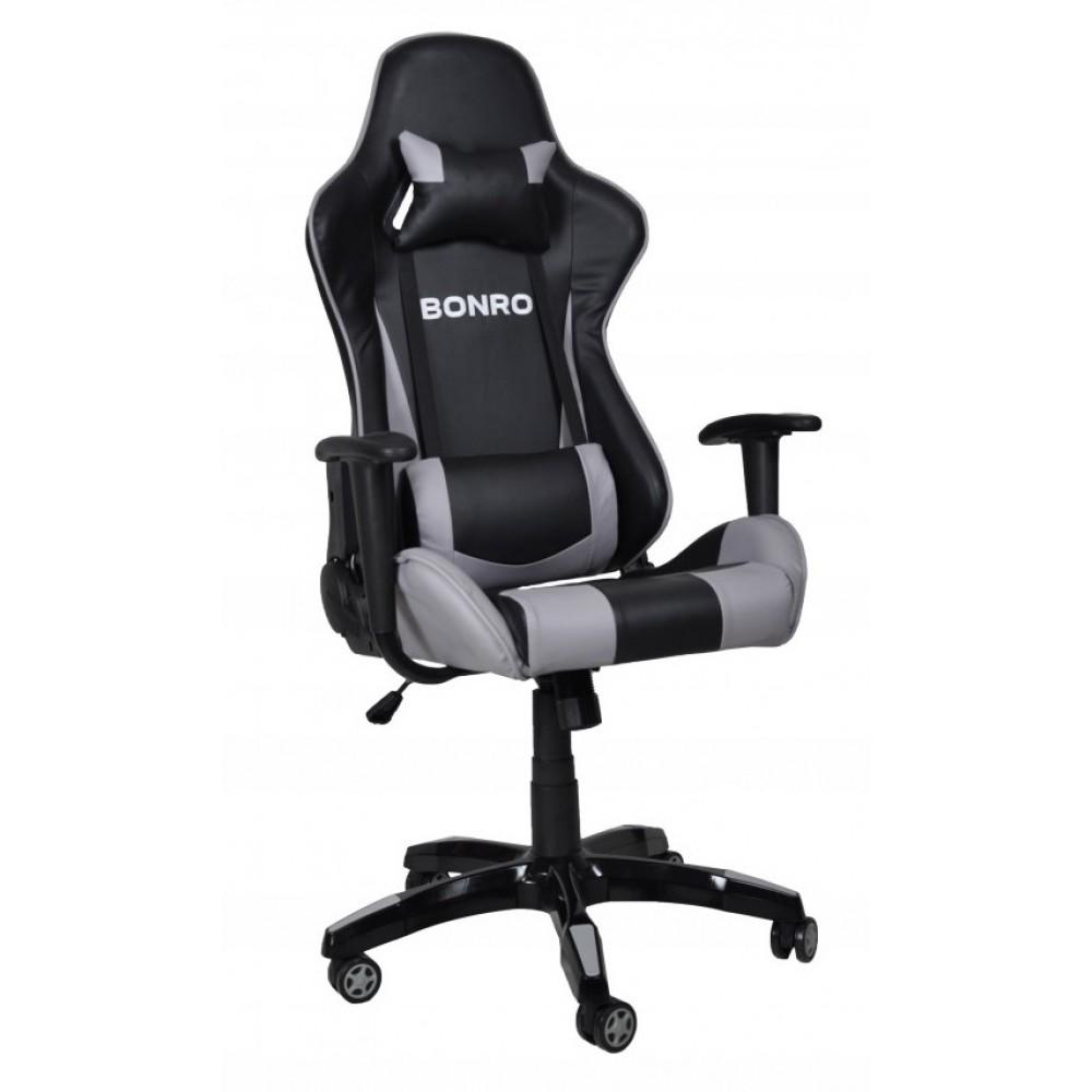 Кресло геймерское Bonro 2018 Серый (40800017)