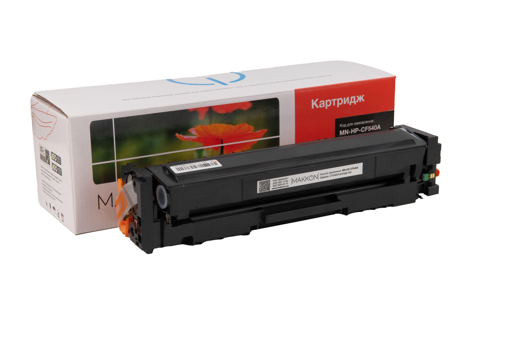 Картридж MAKKON совместимый HP CF540A 203A Canon 054 Black (MN-HP-CF540A)
