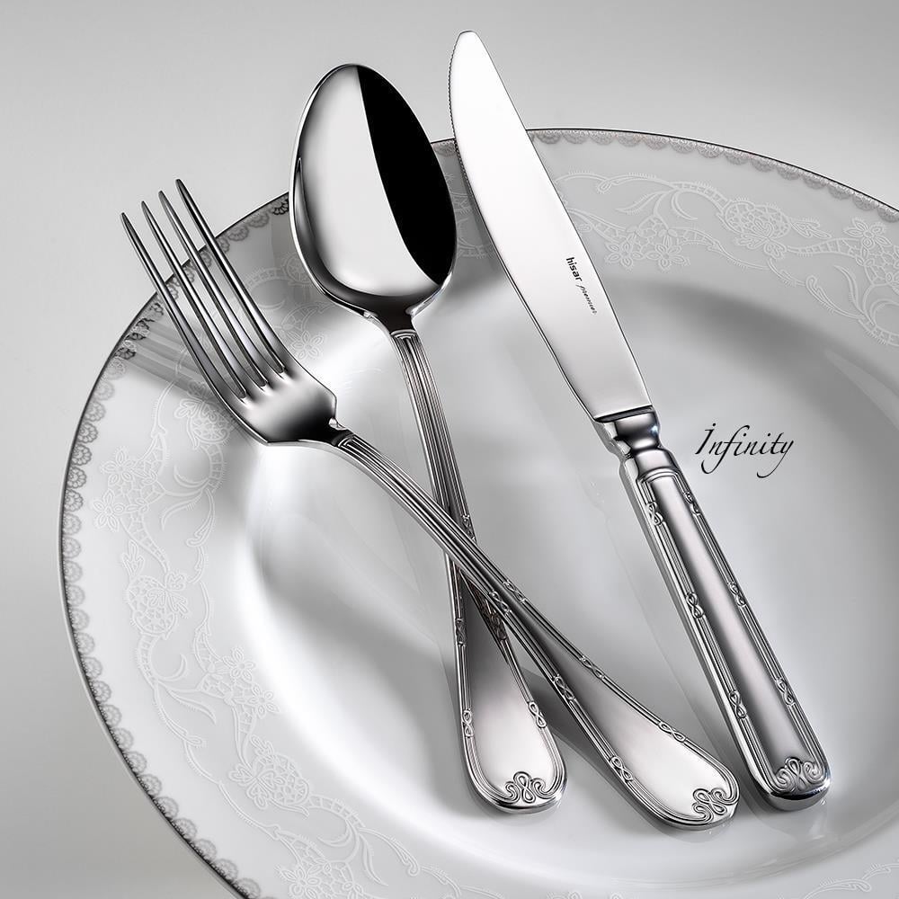 Набір столових приборів Hisar Infinity у подарунковій коробці 24 предмети - фото 6