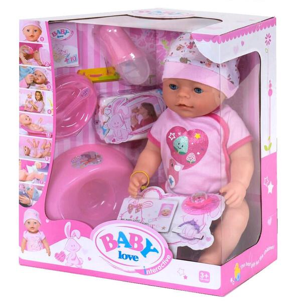 Пупс функциональный Baby Love 42 см с горшком и аксессуарами (58804) Пупс функциональный Baby Love 42 см с горшком и аксессуарами (58804)