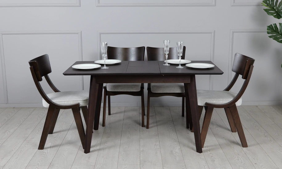 Стол раскладной Милан из массива дерева 1100/1400x700x750 мм Орех (2147484284) - фото 11 Стол раскладной Милан из массива дерева 1100/1400x700x750 мм Орех (2147484284) - фото 11