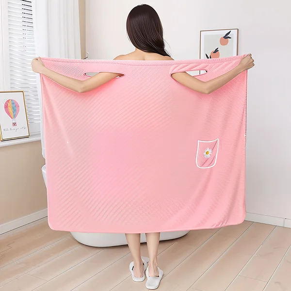 Полотенце-халат женский флисовый Розовый (Y00660-3) Полотенце-халат женский флисовый Розовый (Y00660-3)