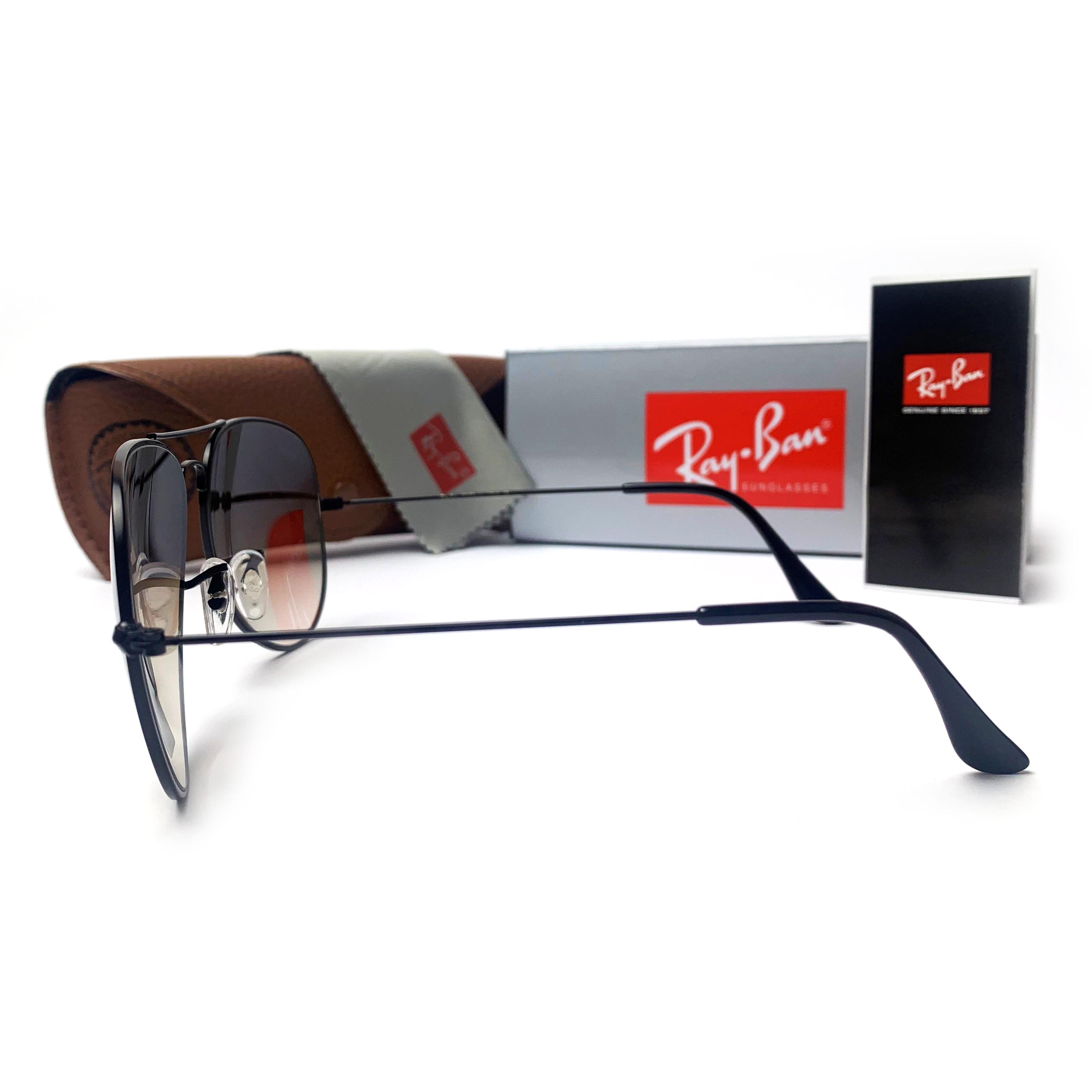 Солнцезащитные очки Aviator 3026 капли Коричневый градиент - фото 3