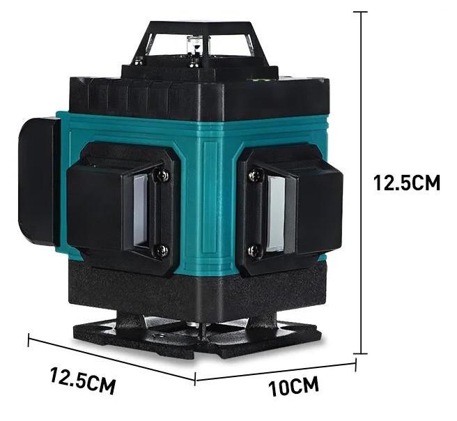 Уровень лазерный строительный 4D 16 линий 2 аккумулятора в кейсе - фото 3