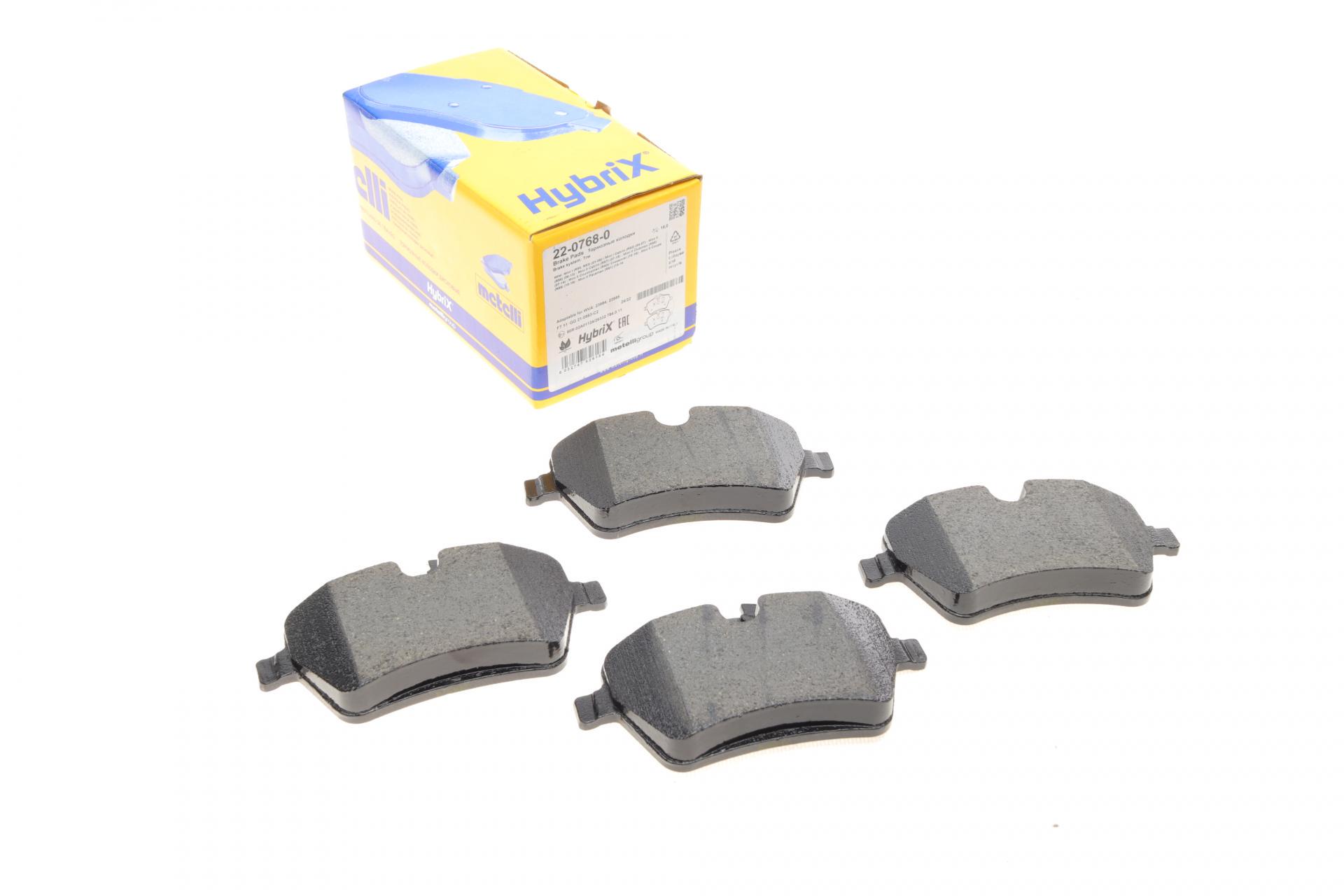 Колодки тормозные передние METELLI для Mini R50/R53/R52/R56/R57/R58/R59 01-16 (22-0768-0)