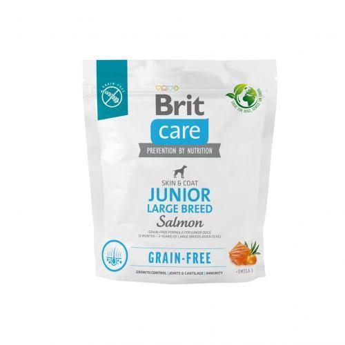 Корм сухой Brit Care Dog Grain-free Junior Large Breed для молодых собак больших пород беззерновой с лососем 1 кг