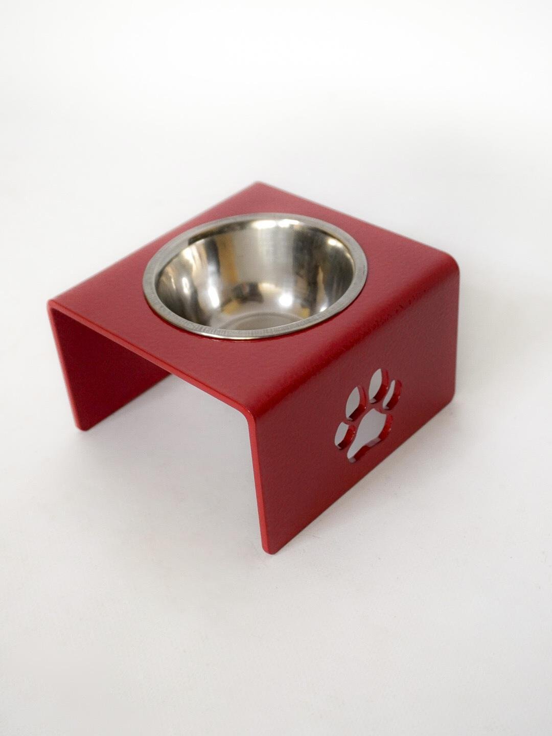 Годівниця My joy підставка для собак дрібних порід на 1 миску метал 100 мм 0,35л Рубіновий (1024052с)