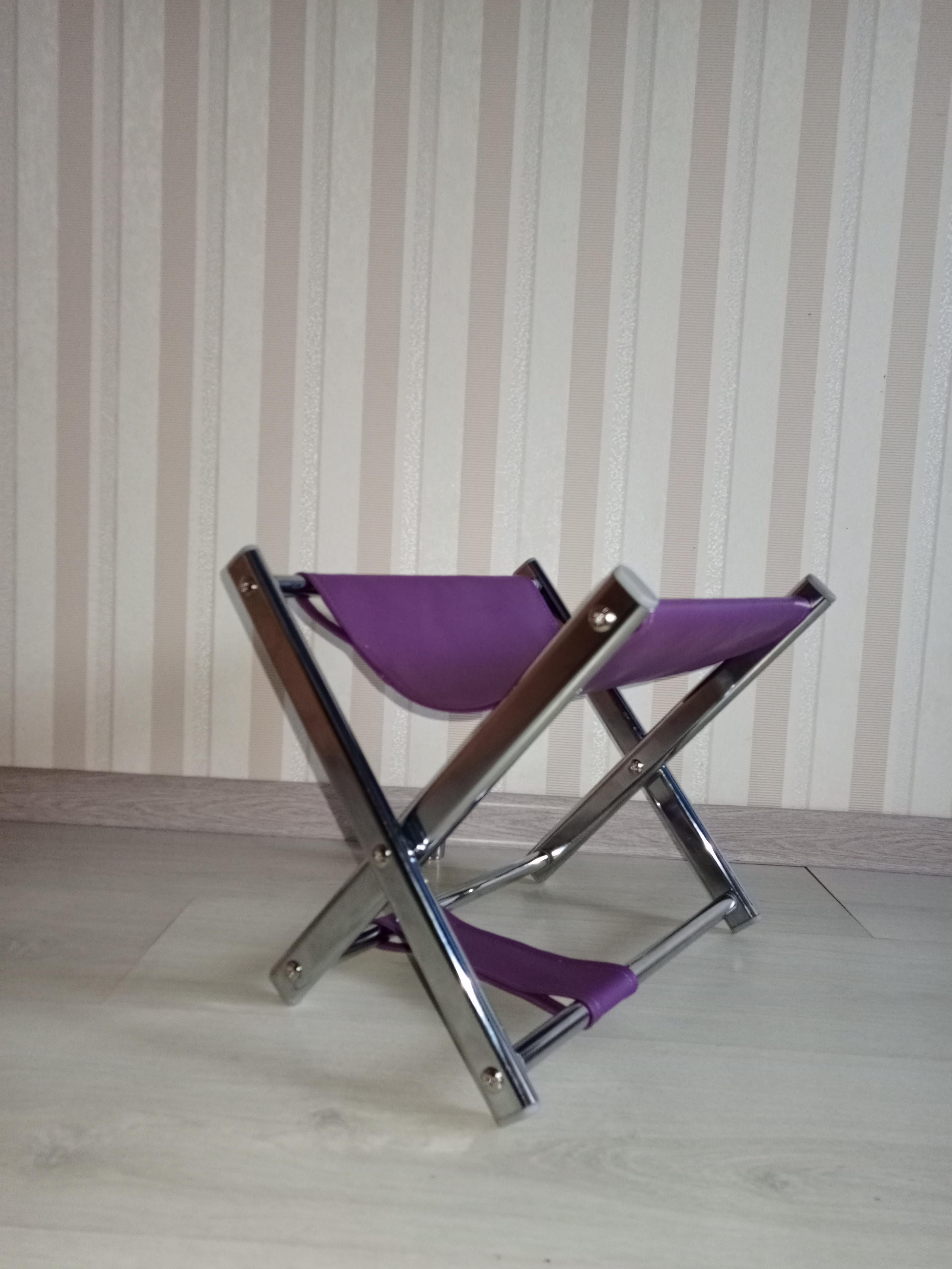 Подставка для сумки высота 31 см Темно-фиолетовый/Хром Подставка для сумки высота 31 см Темно-фиолетовый/Хром