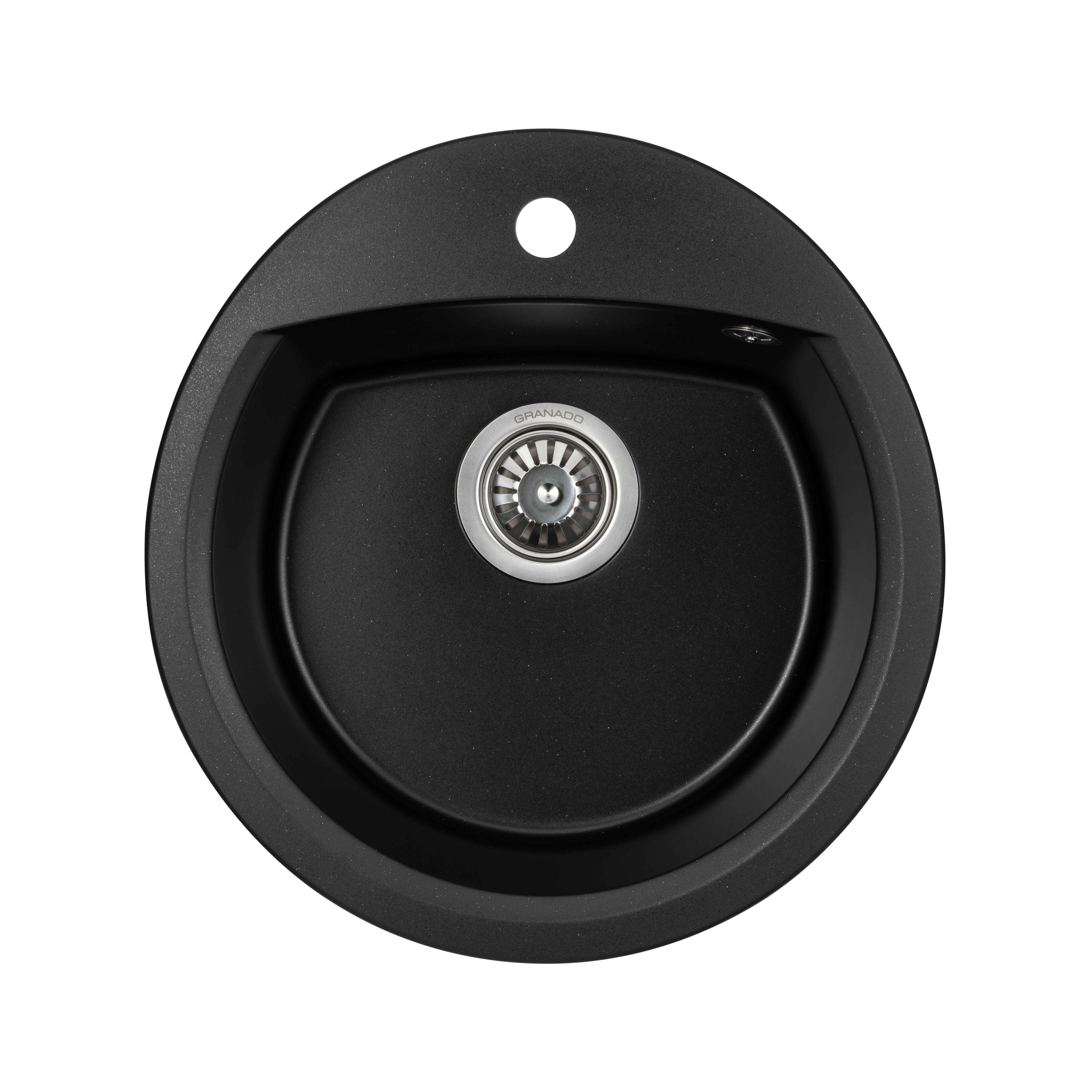 Мийка для кухні Granado Ronda 490х470х200 мм Black shine - фото 1 Мийка для кухні Granado Ronda 490х470х200 мм Black shine - фото 1