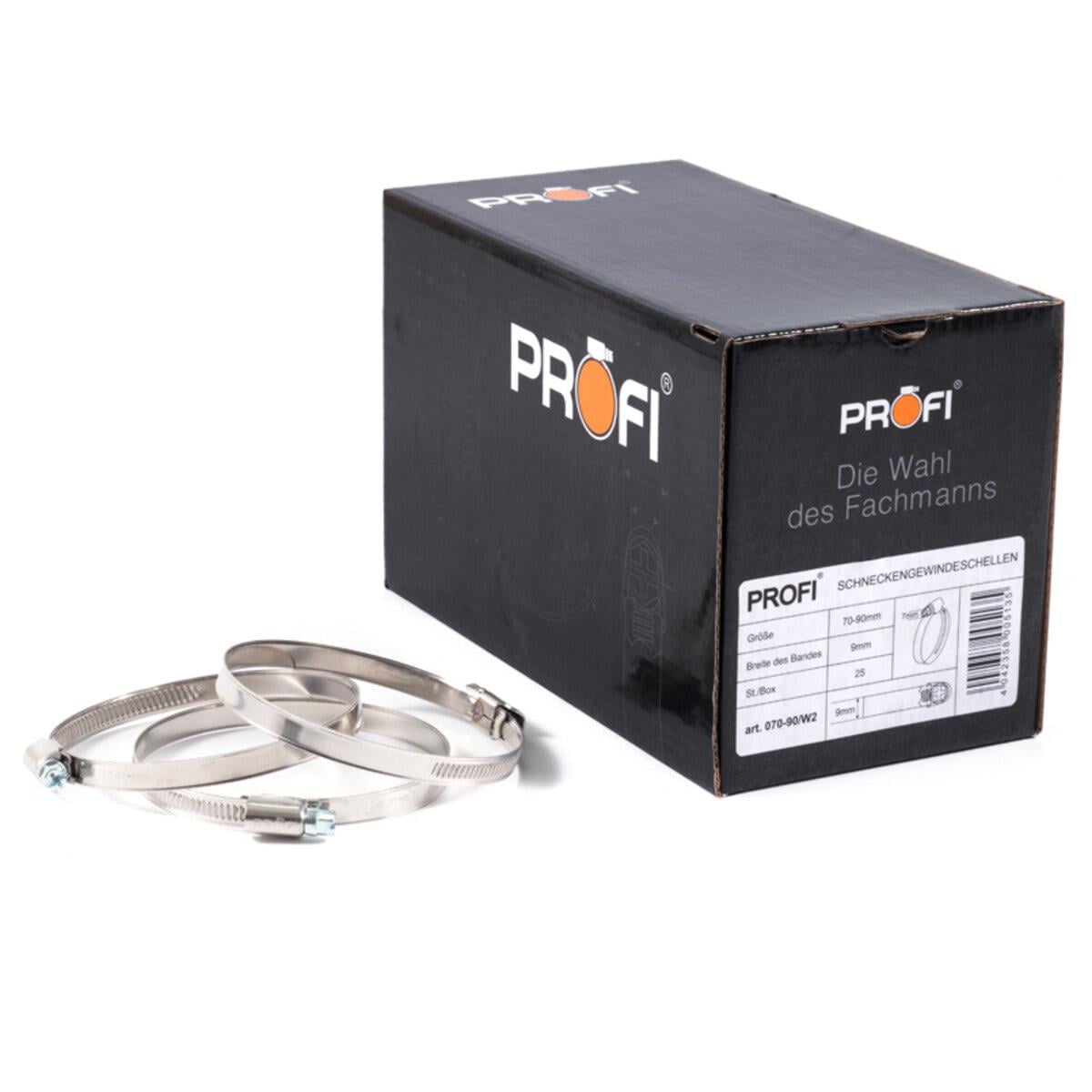Хомуты Profi 70-90/W2/9 мм/25 шт.
