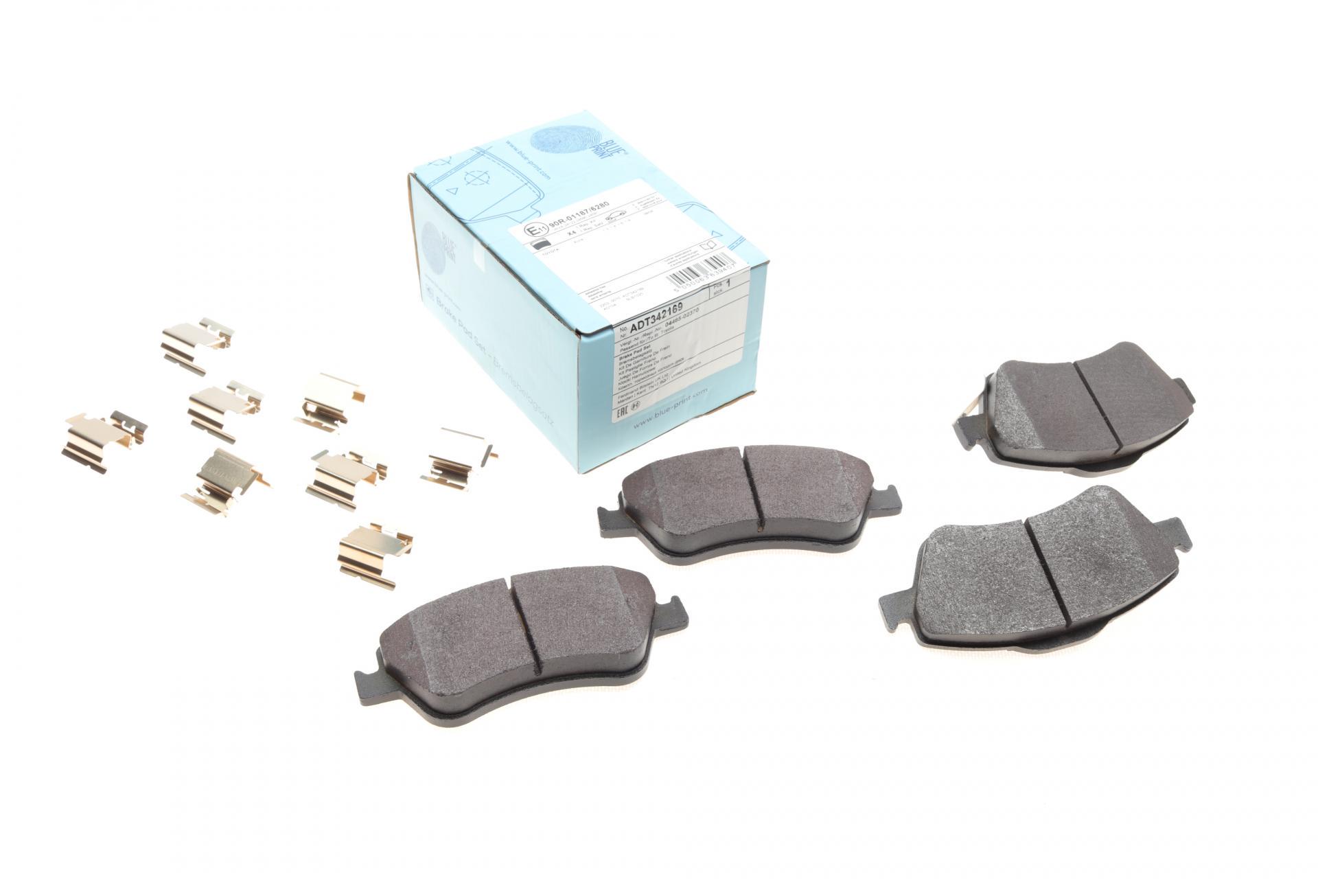 Колодки тормозные передние BLUE PRINT ADT342169 Toyota Auris 06-12/Corolla 06-14