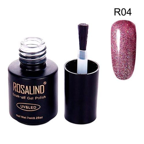 Гель-лак для ногтей Rosalind 7 мл Шиммер R04 Сиреневый