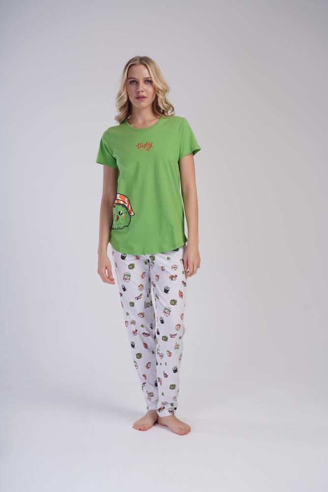 Пижама Vienetta 310003x40 женская M Зеленый - фото 3 Пижама Vienetta 310003x40 женская M Зеленый - фото 3